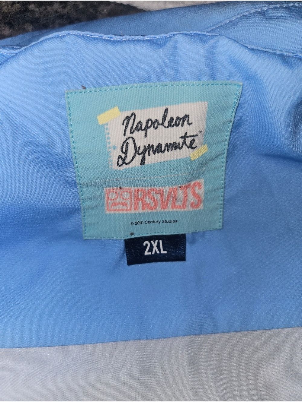 RSVLTS Kunuflex Napoleon Dynamite Graphic Button-Up Shirt Men’s 2XL Blue NWT - Picture 4 of 9